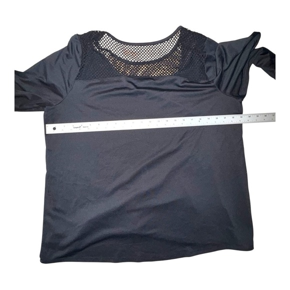 LANE BRYANT LIVI ACTIVE Long Sleeve Wicking Mesh Overlay Workout Top - 18/20 - Picture 12 of 12